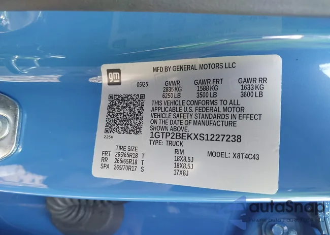 1GTP2BEKXS1227238: 43345465