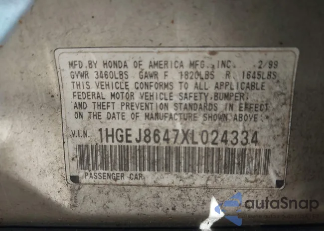 1HGEJ8647XL024334: 43345490