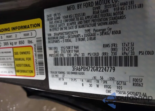 3FA6P0H72GR224779: 43345569