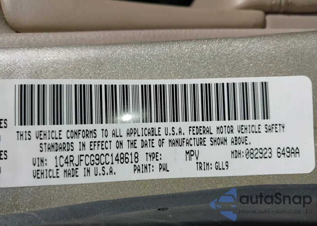 1C4RJFCG9CC148618: 43345666