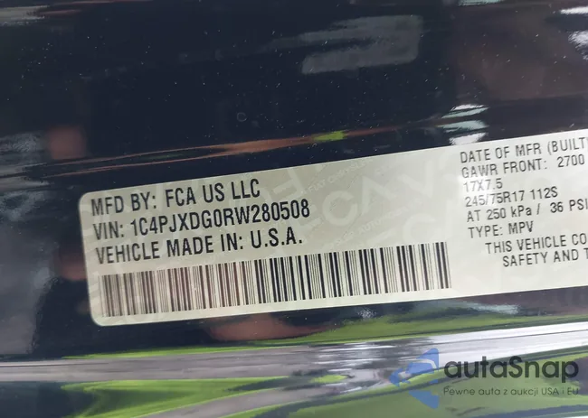 1C4PJXDG0RW280508: 43346697