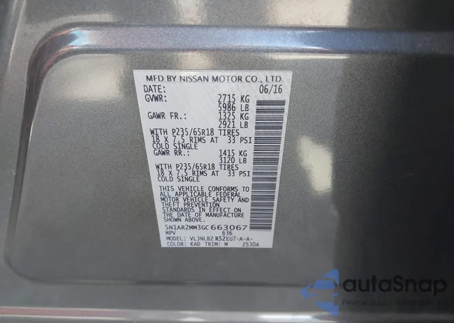 5N1AR2MM3GC663067: 43346713