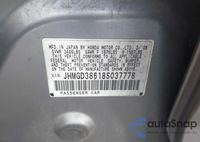 JHMGD38618S037778: 43346884