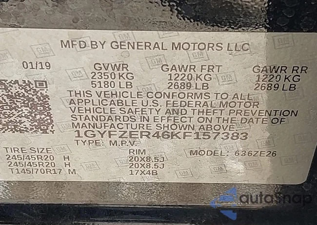 1GYFZER46KF157383: 43346971