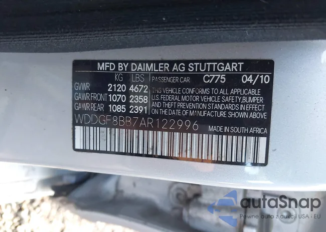 WDDGF8BB7AR122996: 43346972