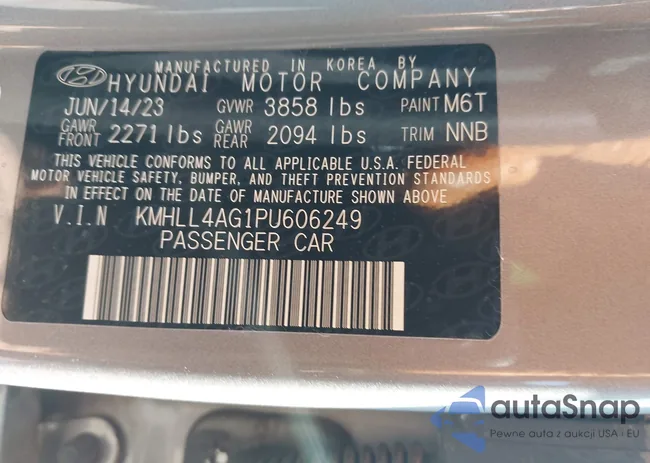 KMHLL4AG1PU606249: 43347011