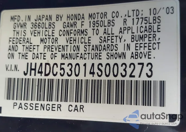 JH4DC53014S003273: 43347120