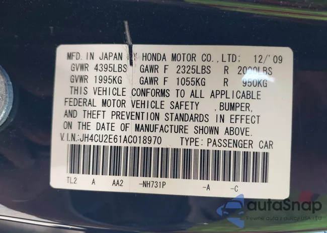 JH4CU2E61AC018970: 43346287