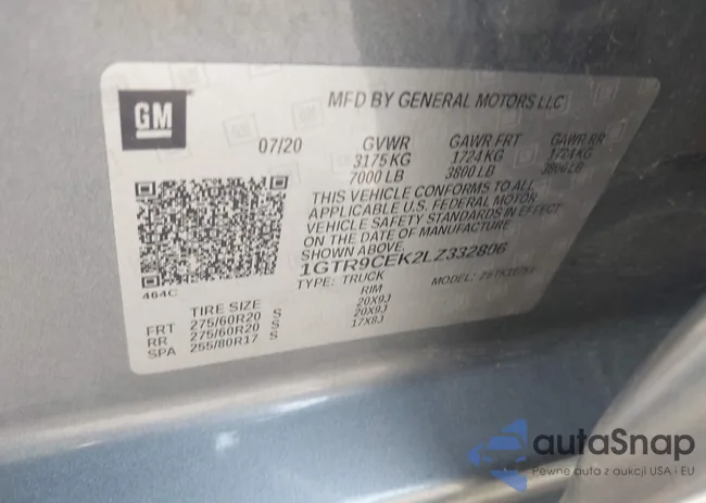 1GTR9CEK2LZ332806: 43346302