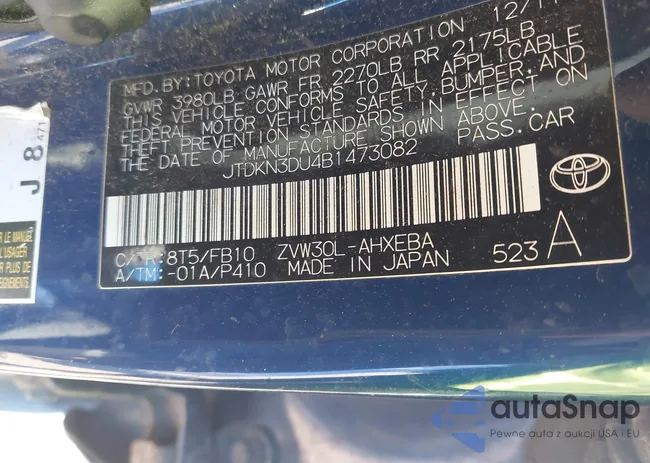 JTDKN3DU4B1473082: 43346411