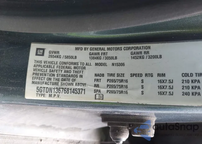 5GTDN136768145371: 43346593