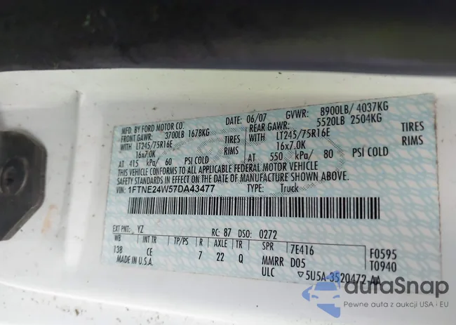 1FTNE24W57DA43477: 43346667