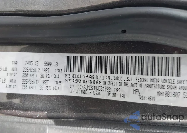 1C4PJMCS9HW531822: 43347820