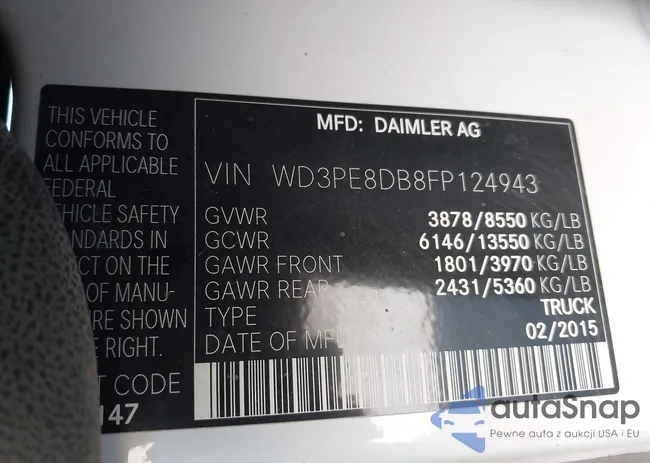 WD3PE8DB8FP124943: 43347902