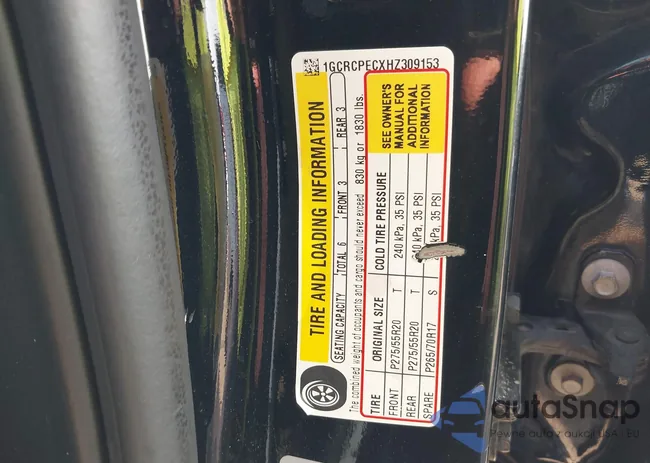 1GCRCPECXHZ309153: 43347989