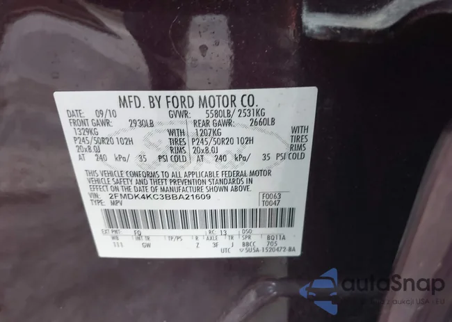 2FMDK4KC3BBA21609: 43348135