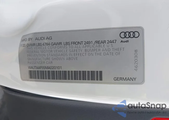 WAUTAAF55MA020101: 43347311