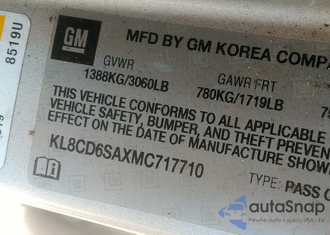 KL8CD6SAXMC717710: 43348776