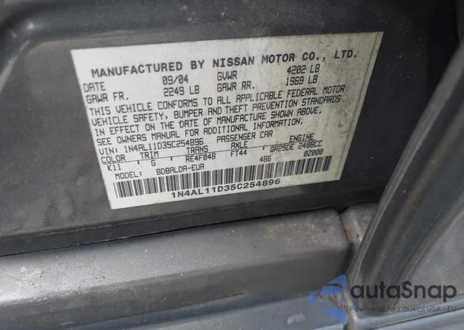 1N4AL11D35C254896: 43348817