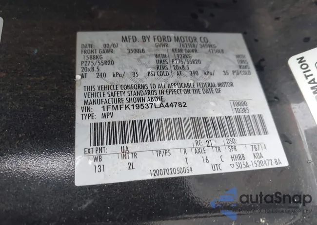 1FMFK19537LA44782: 43348983