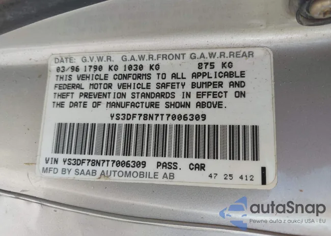 YS3DF78N7T7006309: 43349039