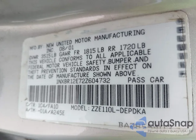 1NXBR12E72Z604732: 43349197