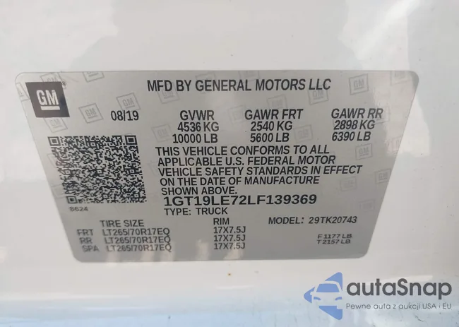 1GT19LE72LF139369: 43348406