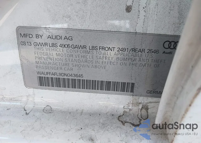 WAUFFAFL9DN043645: 43348427