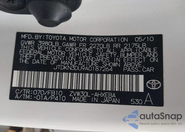 JTDKN3DU9A0187264: 43348581