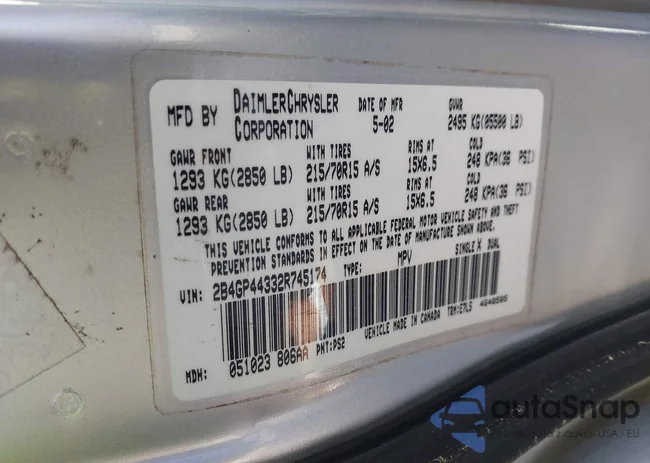 2B4GP44332R745174: 43348584