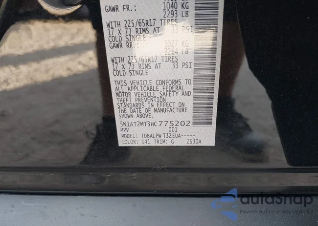 5N1AT2MT3HC775202: 43349732