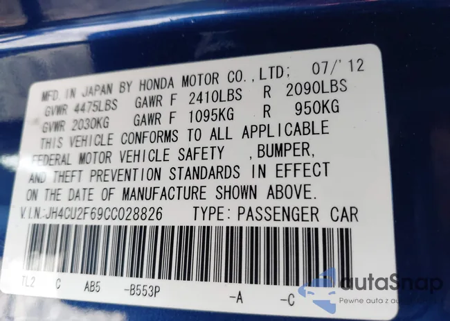 JH4CU2F69CC028826: 43350220