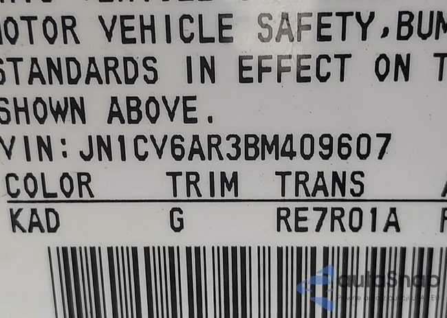 JN1CV6AR3BM409607: 43349588