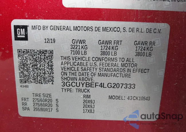 3GCUYBEF4LG207333: 43349591