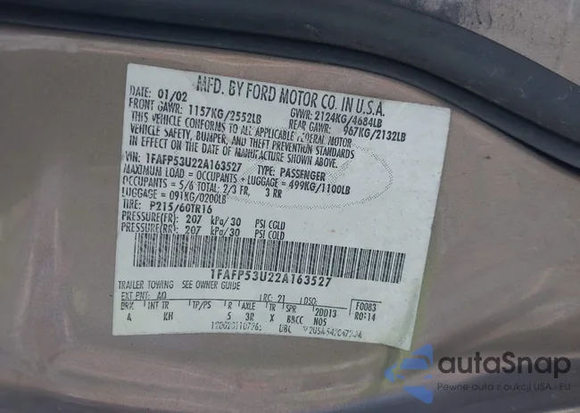 1FAFP53U22A163527: 43349672