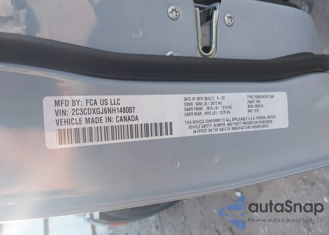 2C3CDXGJ6NH148007: 43350701