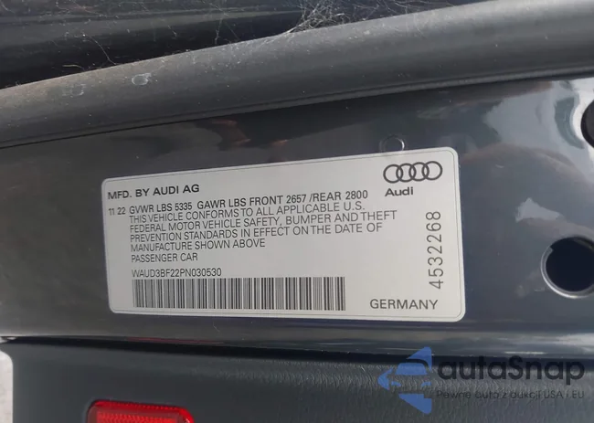 WAUD3BF22PN030530: 43350827