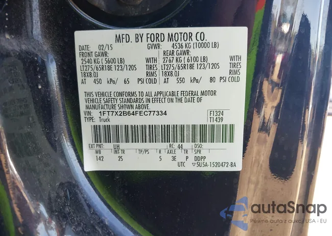 1FT7X2B64FEC77334: 43350850