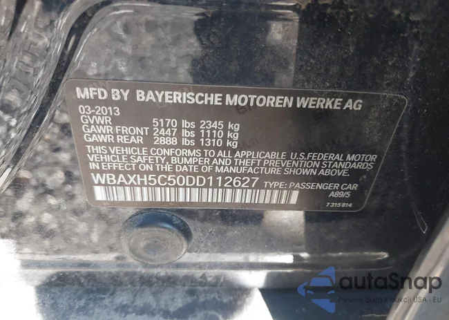 WBAXH5C50DD112627: 43350927