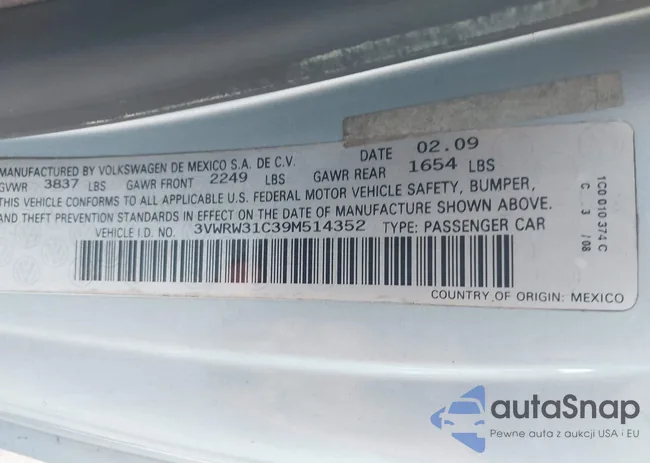 3VWRW31C39M514352: 43350960