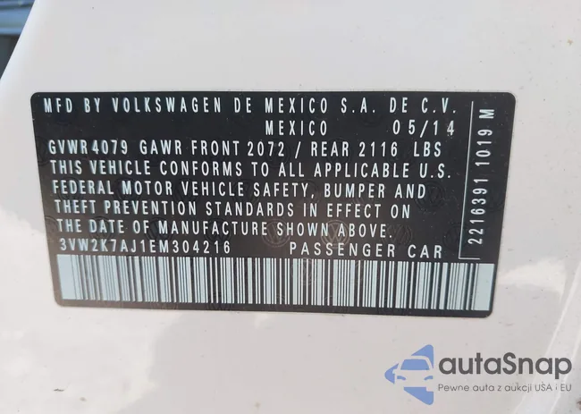 3VW2K7AJ1EM304216: 43350976