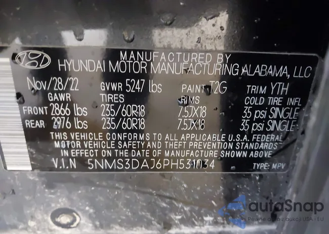 5NMS3DAJ6PH531034: 43351109