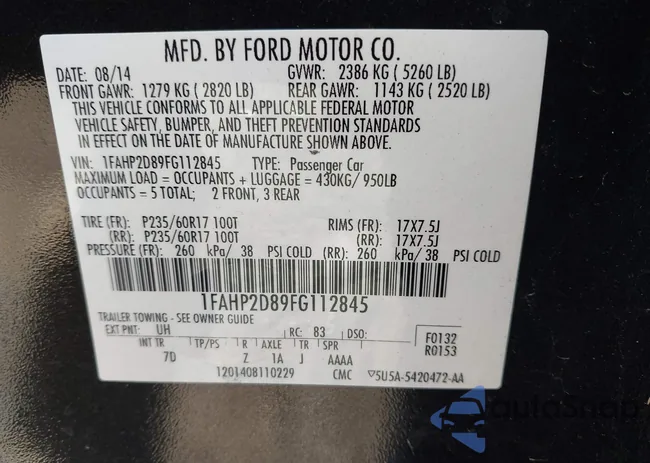 1FAHP2D89FG112845: 43351163