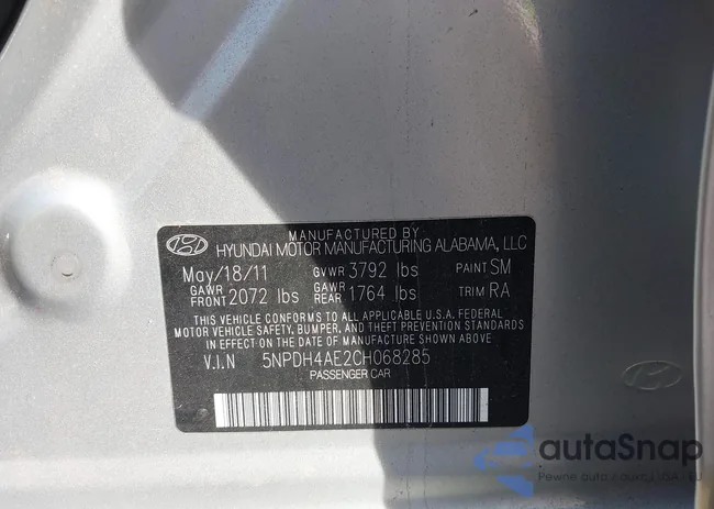 5NPDH4AE2CH068285: 43351209