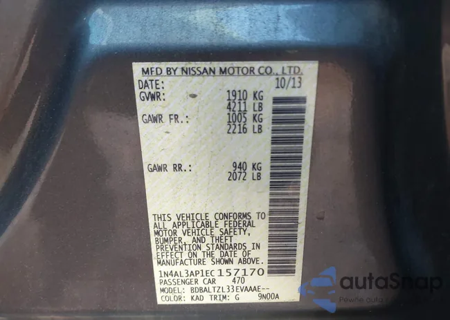 1N4AL3AP1EC157170: 43351226