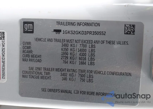 1GKS2GKD3PR350552: 43351231