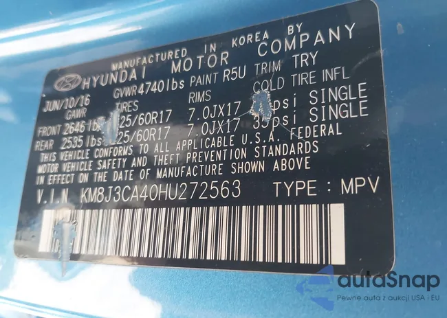 KM8J3CA40HU272563: 43350279