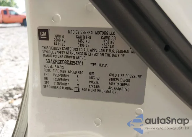 5GAKRCED8CJ354361: 43350352