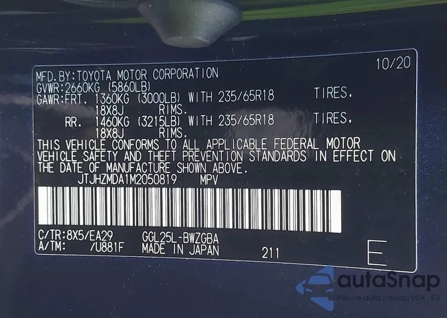 JTJHZMDA1M2050819: 43350376