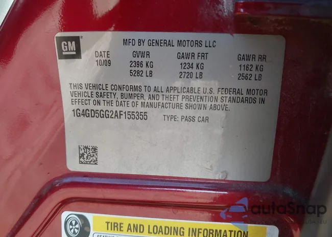 1G4GD5GG2AF155355: 43350627